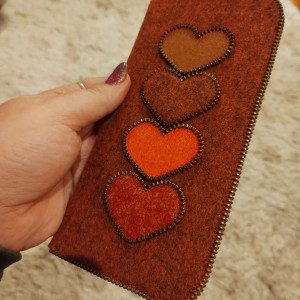 Etui wsuwka na okulary rude