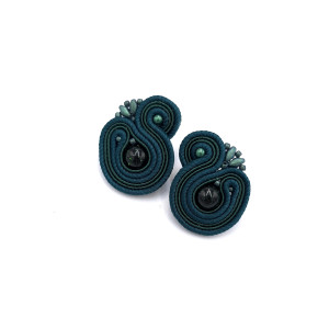 Kolczyki sutasz zielone sztyfty „Largo” szmaragd nilu małe lekkie