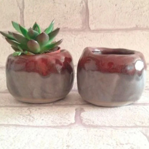 ceramiczne naczynia do świec, mini osłonki na doniczki,  miseczki, świeczniki