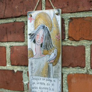 Deseczka z sentencją "Szczęście nie polega na tym, ile mamy..."