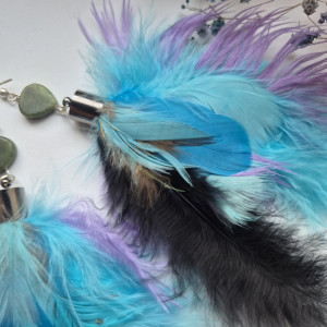 Kolczyki lekkie pióra Boho