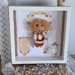 anioł stróż w ramce 3 d