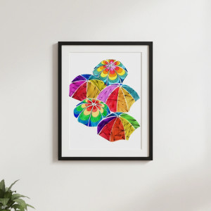 47. PARASOLKI - rysunek, plakat.