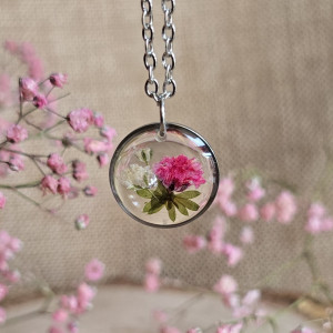 Wieczne kwiaty zawieszka z suszonymi kwiatami