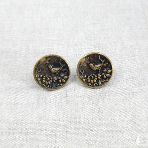 184 Unikatowe Klipsy z Historycznych Guzików Art Nouveau! 🐦☀️ Klipsy vintage