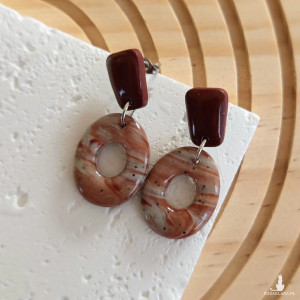 "Inet I"- kolczyki z gliny polimerowej.