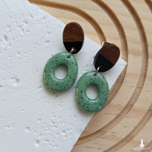 "Inet II"- kolczyki z gliny polimerowej.