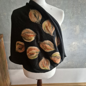 Komin wełniany merino czarny