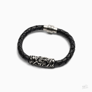 Bransoletka Męska ze Skóry Naturalnej GRIMHIDE
