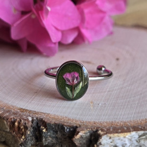 Wieczne kwiaty srebrny pierścionek regulowany kwiaty z kwiatami kwiatem gipsówka