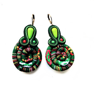 Green Masai kolczyki sutasz