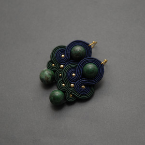 kolorowe kolczyki lub klipsy sutasz z chryzokolą