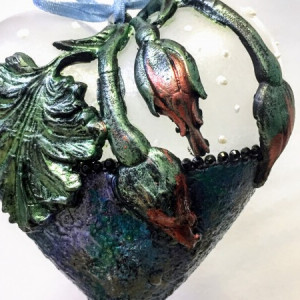 336,kwiatowe serce vintage