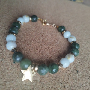 Bransoletka z koralików marmurkowych