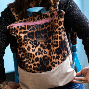 Plecak z suwakiem panterka