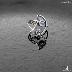 Pierścionek srebrny Księżyc