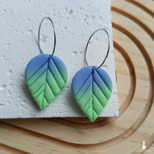 "Flora II"- kolczyki z gliny polimerowej.