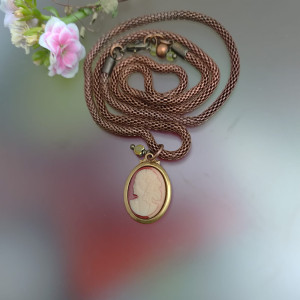 Naszyjnik Camea Wisior Z Serduszkiem 25.155