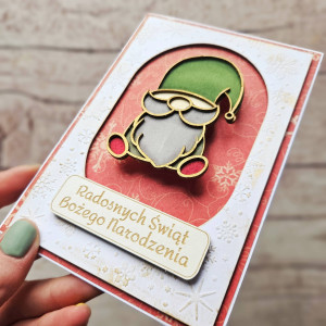 Kartka bożnonarodzeniowa z gnomem