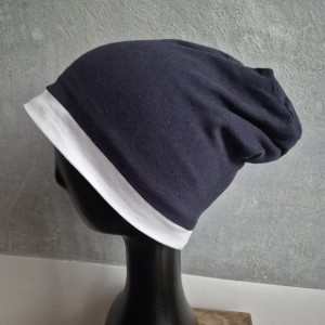 Czapka granatowo-biała