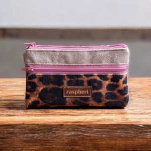 Kolorowy portfel damski panterka