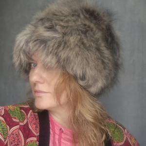 Futrzana  sztuczne futro czapka