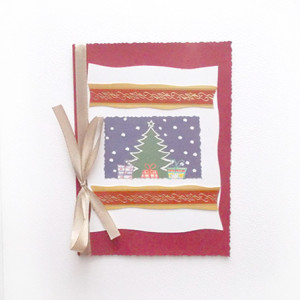 bordowa kartka na Boże Narodzenie, świąteczna kartka z choinką, kartka noworoczna, choinka kartka na Nowy Rok, kartki na święta Bożego Narodzenia, puste kartki bożonarodzeniowe