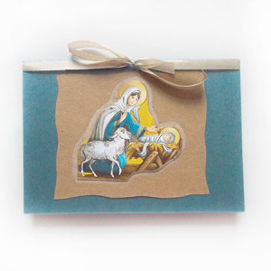 stajenka kartka na Boże Narodzenie, świąteczna kartka ze stajenką, kartki na Boże Narodzenie, świąteczne kartki bez życzeń, Boże Narodzenie kartki dla firm, ładne kartki na Święta, karnety