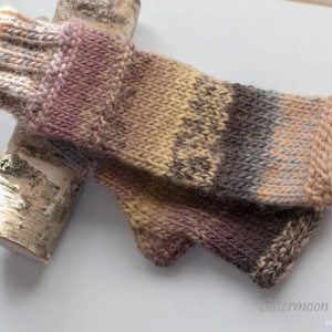 Mitenki z wełną Brązy