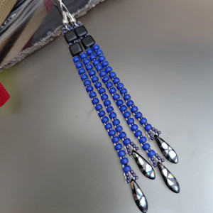 Kolczyki Szafirowe Koraliki Długie 25.51