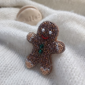 Broszka koralikowy CIASTEK