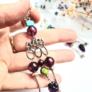 Klipsy boho koraliki