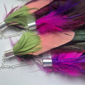 Kolczyki pióra boho energetyczne