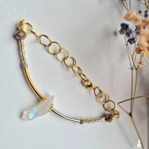 Bransoletka koralikowa z kwarcem