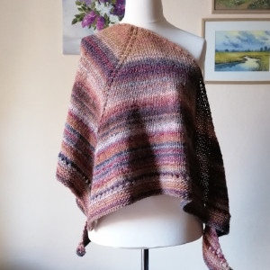 Cynamonka 2 - miła, nieco grubsza, ciepła, chusta z merino