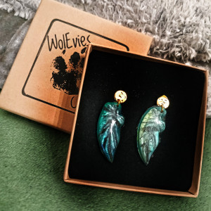 Kolczyki liście lilii wodnej