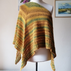 Promień słońca chusta z jedwabiem, moherem i alpaką