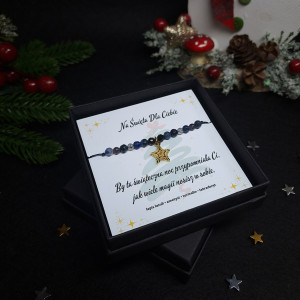 Bransoletka z Kamieni Naturalnych „Magia Świątecznej Nocy” - lapis lazuli, ametyst, turmalin, labradoryt