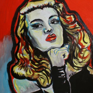 obraz ręcznie malowany  rita hayworth gilda