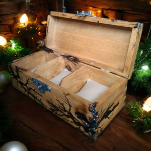 Pudełko na zegarki, bransoletki i łańcuszki, Drewniane na zegarki, bransoletki i łańcuszki
