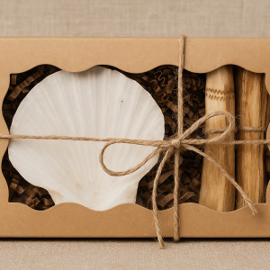 Zestaw rytualny Palo Santo + muszla podstawka