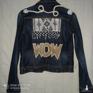 Katana jeansowa boho