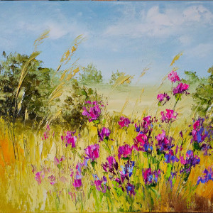 Pejzaż letni - oryginał obraz olejny, certyfikat