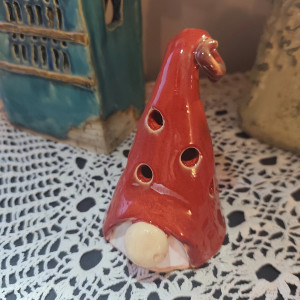 krasnal ceramiczny lampion