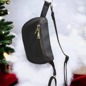 Nerka saszetka damska U'POLKA FIT, skóra naturalna