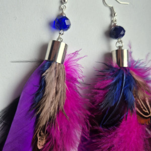 Kolczyki pióra boho energetyczne