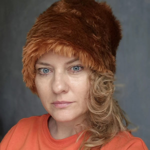 Futrzana  sztuczne futro ruda