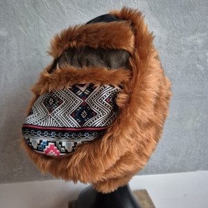 Futrzana  sztuczne futro ruda