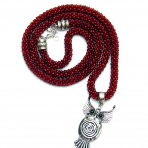 Naszyjnik Lariat Sowa