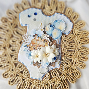 Kartka w kształcie dziecięcego body bodziak 1